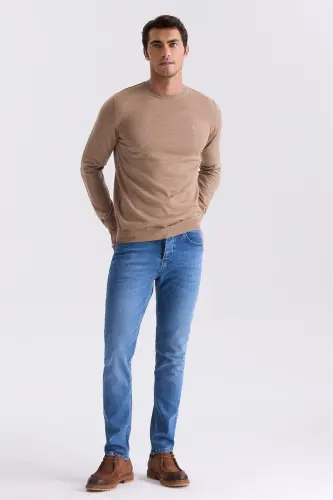 Camel Regular Fit Bisiklet Yaka Triko Koʻylagi - JAKAMEN (1)