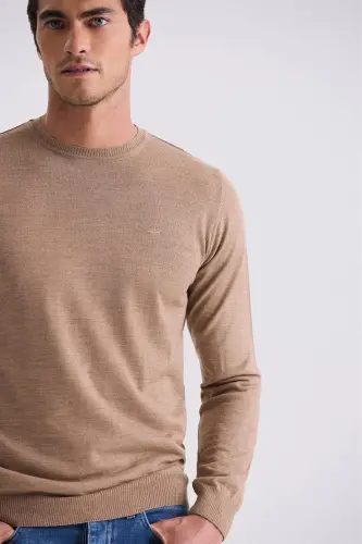Camel Regular Fit Bisiklet Yaka Triko Koʻylagi - 3