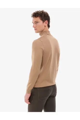 Camel Slim Fit Balıkçı Yaka Basic Triko Kazak 50314202-VR015 - Camel - 6