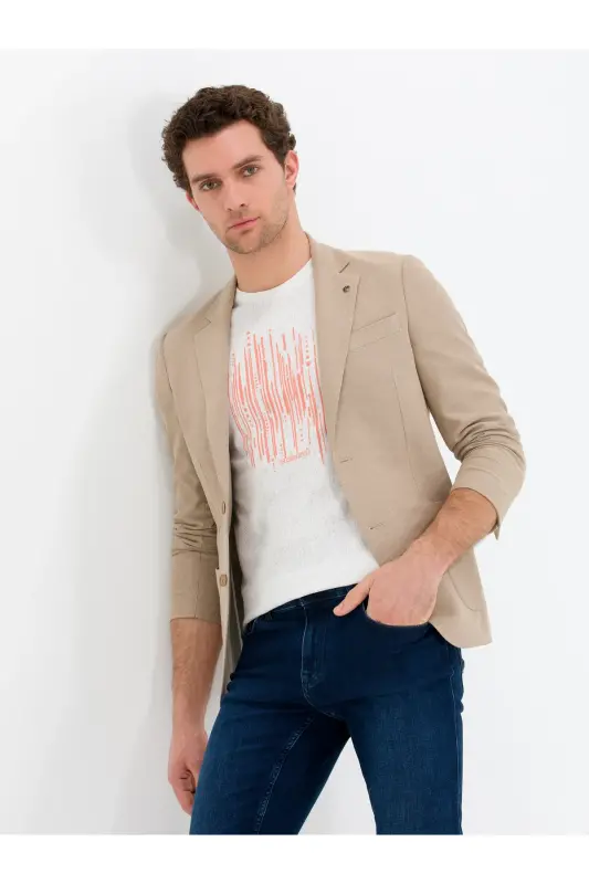 Camel Slim Fit Ceket 50271261-VR015 - Camel - 1