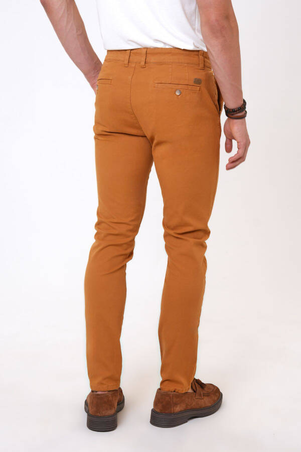 Camel Slim Fit Cotton Reinforced Chino Pants - 3