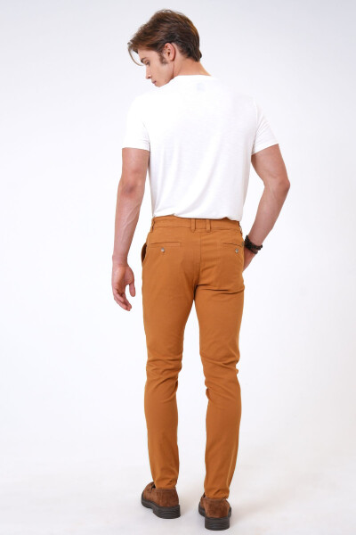 Camel Slim Fit Cotton Reinforced Chino Pants - 4