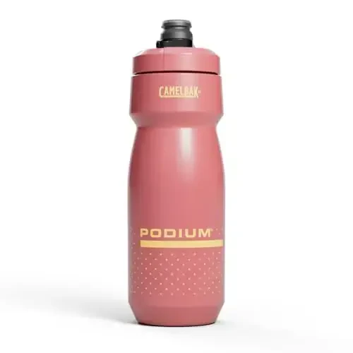 CamelBak Podium 24oz Bike Water Bottle - Easy Squeeze Bottle - Fits Most Bike Cages, Coral Sunset - 1