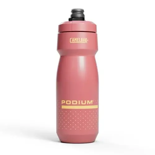 CamelBak Podium 24oz Velosiped Su Shishasi - Oson Siqiladigan Shisha - Ko'pchilik Velosiped Qafaslariga Mos Keladi, Coral Sunset 