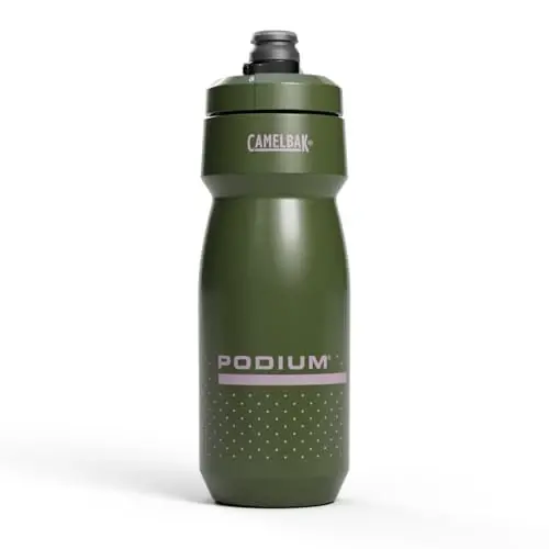 CamelBak Podium 24oz Velosiped Su Shishasi - Oson Siqiladigan Shisha - Ko'pgina Velosiped Qafaslariga Mos Keladi, To'q Yaproq Rangi 
