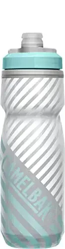 CamelBak Podium Chill Bike Insulated Squeeze Water Bottle Grey/Teal Stripe, 21oz - CAMELBAK