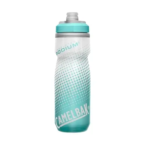 CamelBak Podium Chill Bike Insulated Squeeze Water Bottle Teal Dot, 21oz 