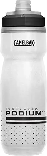 CamelBak Podium Chill Bike Insulated Squeeze Water Bottle White/Black, 21oz 
