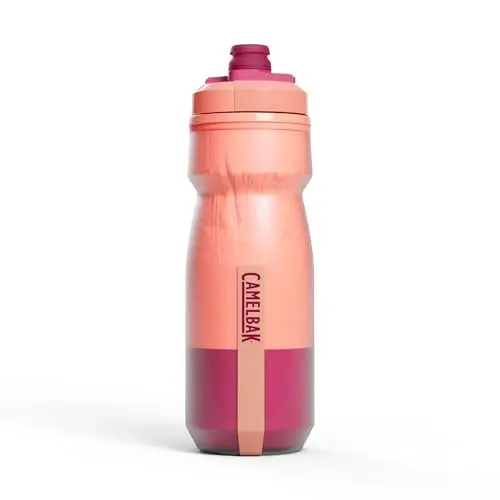 CamelBak Podium Chill Insulated Bike Squeeze Water Bottle, Cold Retention for Cycling, 21oz, Mercury Blush 
