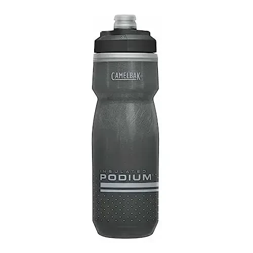 CamelBak Podium Chill Insulated Bike Water Bottle - Easy Squeeze Bottle - Fits Most Bike Cages - 21oz, Black - 3