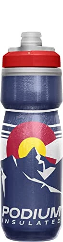 CamelBak Podium Chill Insulated Bike Water Bottle - Easy Squeeze Bottle - Fits Most Bike Cages - 21oz, Colorado - 3