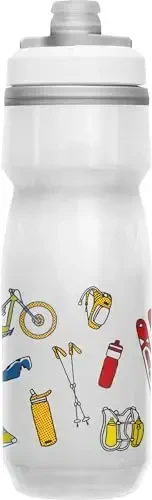 CamelBak Podium Chill Insulated Bike Water Bottle - Easy Squeeze Bottle - Fits Most Bike Cages - 21oz, Wild Pride - 3