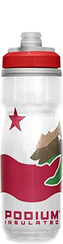 CamelBak Podium Chill Isitg'ichli Velosiped Su Shishasi - Oson Siqish Shishasi - Ko'pgina Velosiped Qafaslariga Mos keladi - 620 ml, Kaliforniya 