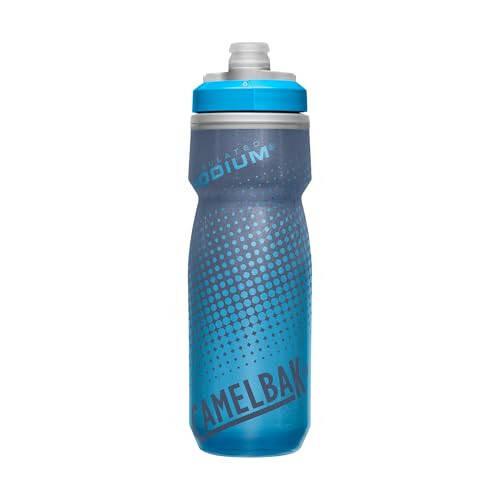 CamelBak Podium Chill Izolyatsiyalangan Velosiped Su Shishasi - Oson Siqish Shishasi - Ko'pchilik Velosiped Qafaslariga Mos Kiladi - 21oz, Ko'k Nuqta - 2
