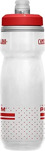 CamelBak Podium Chill Bike Insulated Squeeze Water Bottle Fiery Red/White, 21oz - 2