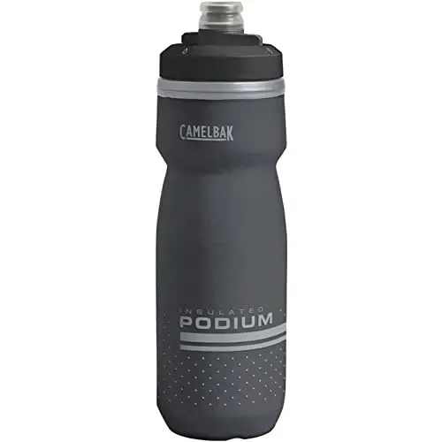 CamelBak Podium Chill Yalıtımlı Bisiklet Su Şişesi - Kolay Sıkma Şişe - Çoğu Bisiklet Kafesine Uyar - 21oz, Siyah 