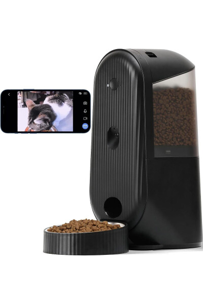 Camera and Audio 2 in 1 Automatic Dog Feeders, Timed Control WiFi - 1