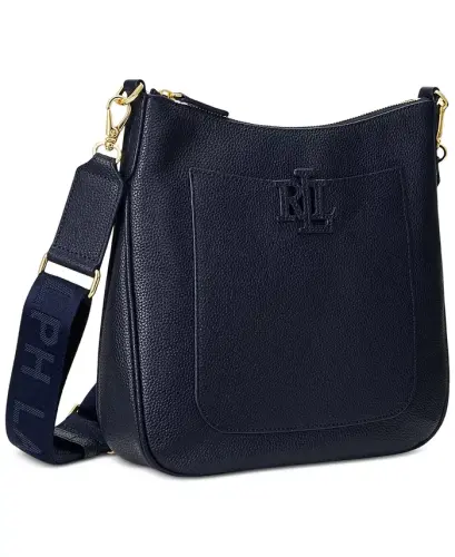 Cameryn Pebbled Leather Small Crossbody - Navy - 3