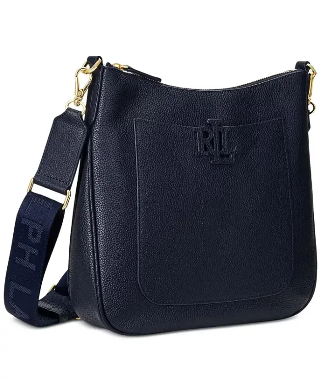 Cameryn Pebbled Leather Small Crossbody - Navy - 3