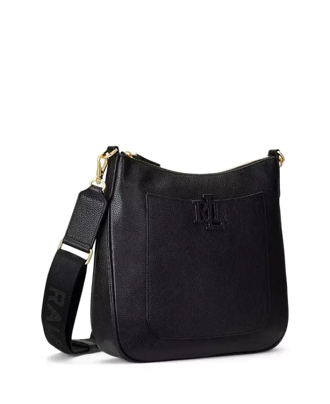 Cameryn Pebbled Leather Small Crossbody-Black - 2