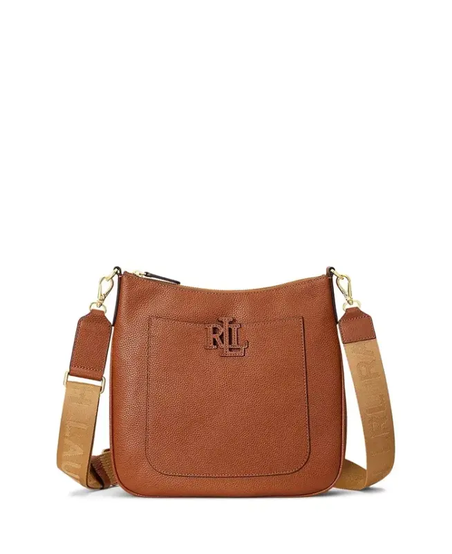 Cameryn Pebbled Leather Small Crossbody - Lauren Tan - LAUREN RALPH LAUREN