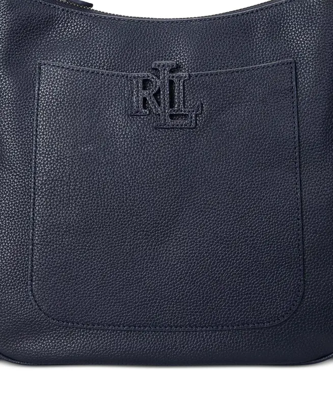 Cameryn Pebbled Leather Small Crossbody-Navy - 6