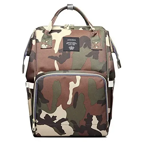 Camo Diaper Bag Backpack Bolalar uchun zarur narsalar uchun ko'p funksiyali taglik sumkasi Suv o'tkazmaydigan sayohat chaqaloq sumkasi Ona Ota uchun 