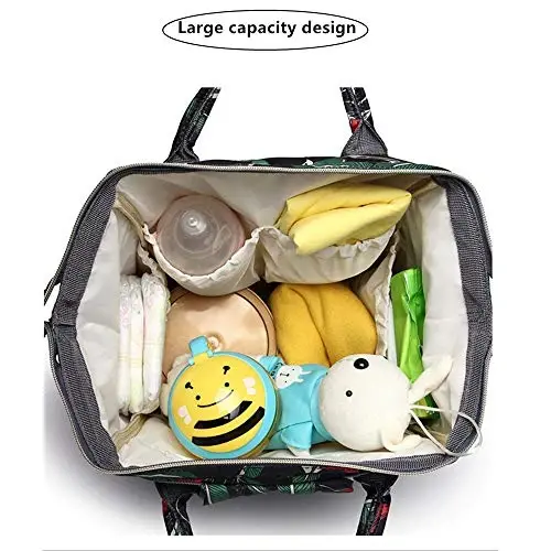 Camo Diaper Bag Backpack Bolalar uchun zarur narsalar uchun ko'p funksiyali taglik sumkasi Suv o'tkazmaydigan sayohat chaqaloq sumkasi Ona Ota uchun - 6