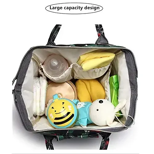 Camo Diaper Bag Backpack Bolalar uchun zarur narsalar uchun ko'p funksiyali taglik sumkasi Suv o'tkazmaydigan sayohat chaqaloq sumkasi Ona Ota uchun - 9
