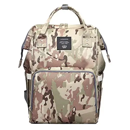 Camo Diaper Bag Backpack Multi-Function Diaper Bag for Baby Care Essentials Waterproof Travel Baby Bag for Mom Dad - 1