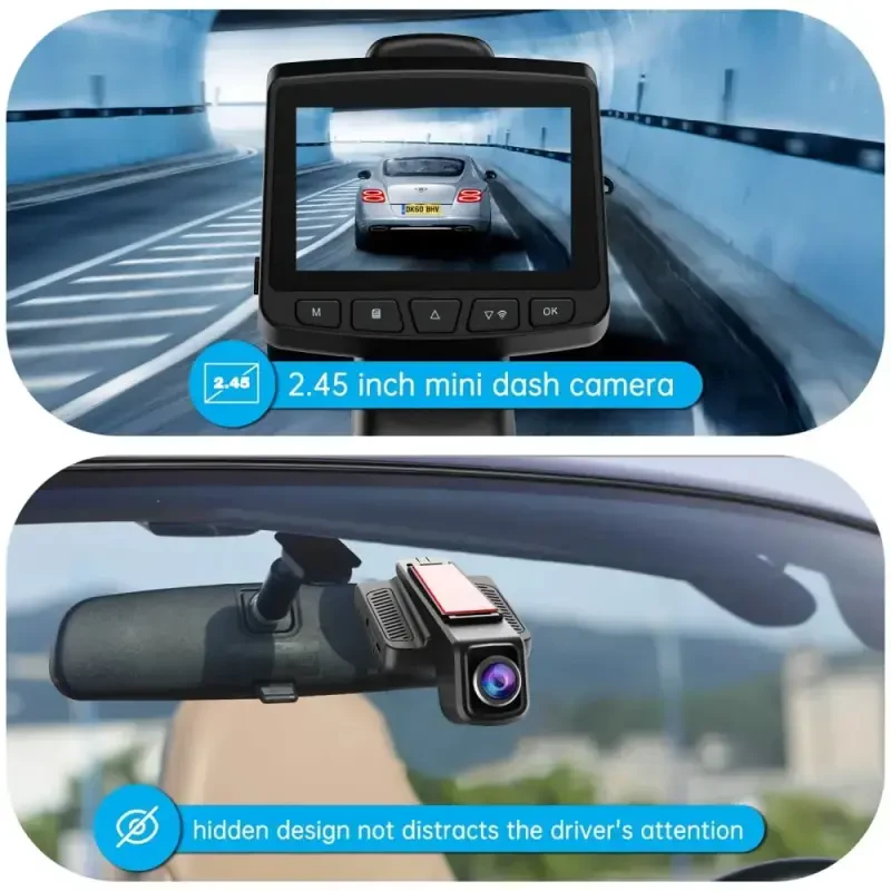 Campark Dual Dash Cam 1080P Dash Cam Front and Inside Dash Camera for Cars with GPS Tracking, Inside IR Night Vision, Parking Monitor, Loop Recording, G-sensor - 2
