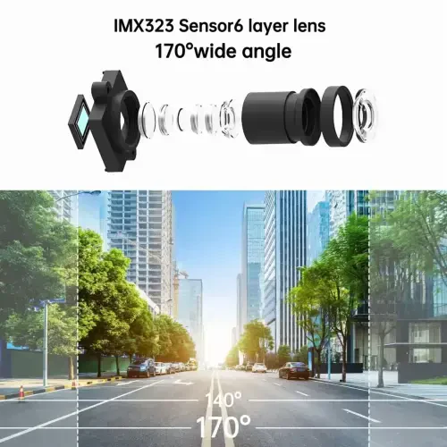 Campark Dual Dash Cam 1080P Dash Cam Front and Inside Dash Camera for Cars with GPS Tracking, Inside IR Night Vision, Parking Monitor, Loop Recording, G-sensor - 7