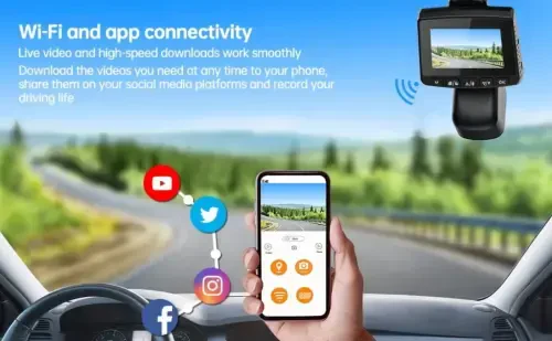 Campark Dual Dash Cam 1080P Dash Cam Front and Inside Dash Camera for Cars with GPS Tracking, Inside IR Night Vision, Parking Monitor, Loop Recording, G-sensor - 8