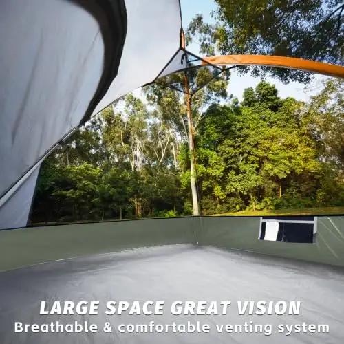 Camping Tent 2-4 Person Dome Tents | Waterproof Windproof Tent with Rainfly Easy Set up-Portable for Camping - 4