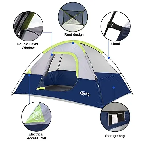 Camping Tent 2-4 Person, Waterproof Windproof Tent with Rainfly Easy Set up-Portable Dome Tents for Camping… - 3