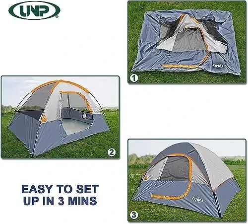 Camping Tent 2-4 Person, Waterproof Windproof Tent with Rainfly Easy Set up-Portable Dome Tents for Camping… - 4