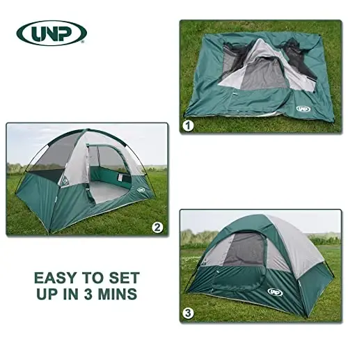 Camping Tent 2-4 Person, Waterproof Windproof Tent with Rainfly Easy Set up-Portable Dome Tents for Camping… - 4