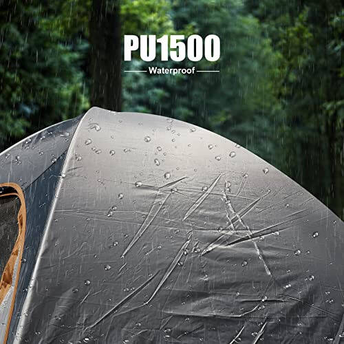 Camping Tent 2 Person, Waterproof Windproof Tent with Rainfly Easy Set up-Portable Dome Tents for Camping... - 4