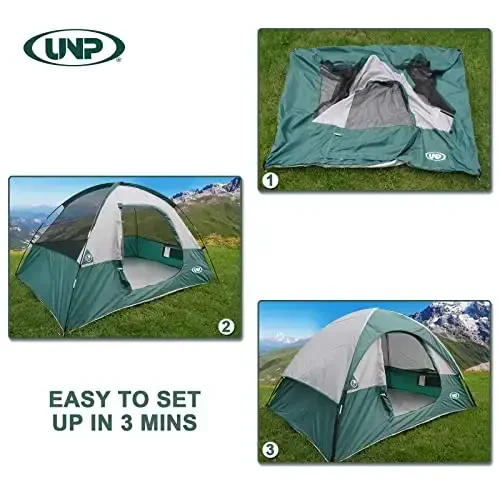 Camping Tent 2 Person, Waterproof Windproof Tent with Rainfly Easy Set up-Portable Dome Tents for Camping… - 5