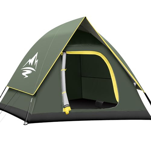 Camping Tent 2/3/4 Person Dome Tent, Windproof Waterproof Tent with Removable Rainfly & Carry Bag, Easy Set Up Backpacking Tents for Camping, Hiking or Beach - 1