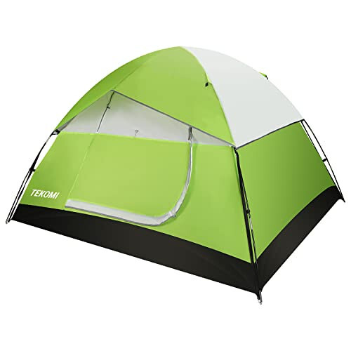 Camping Tent, TEKOMI Waterproof Family Dome Tent with Removable Rain Fly, Instant Cabin Tent for 60 Seconds Set Up, Advanced Venting Design, Fit Camp Backpacking Hiking Outdoor, Dark Green - 1