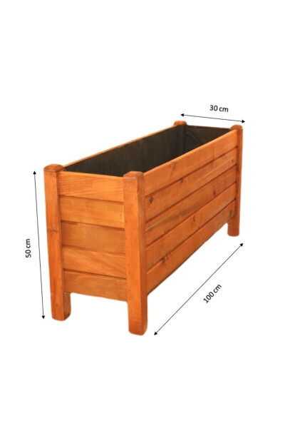 Camping Time Wooden Planter Outdoor Flower Pot Decorative Planter Large Size - GENEL MARKALAR