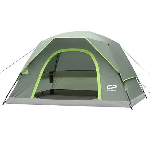 CAMPROS CP Tents for Camping 2/4/6 Person Tent Waterproof Windproof Double Layer Camping Tent, Easy Setup Dome Tent with Large Mesh Windows & Wider Door for Outdoor Camping & Hiking - MODAZONE