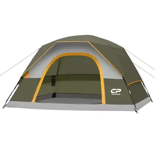 CAMPROS CP Tents for Camping 2/4/6 Person Tent Waterproof Windproof Double Layer Camping Tent, Easy Setup Dome Tent with Large Mesh Windows & Wider Door for Outdoor Camping & Hiking - 1