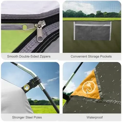 CAMPROS CP Tents for Camping 2/4/6 Person Tent Waterproof Windproof Double Layer Camping Tent, Easy Setup Dome Tent with Large Mesh Windows & Wider Door for Outdoor Camping & Hiking - 6