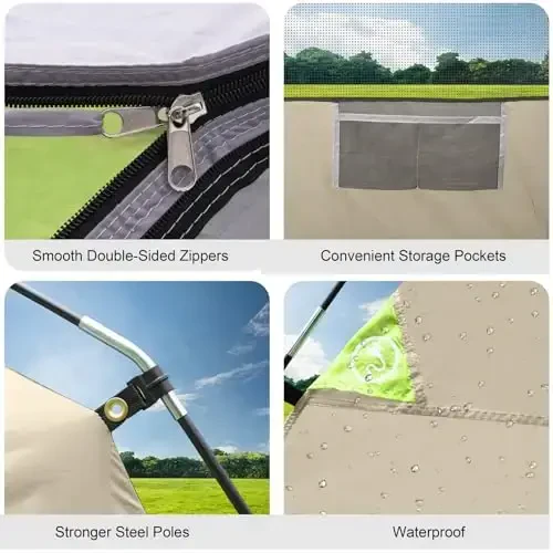 CAMPROS CP Tents for Camping 2/4/6 Person Tent Waterproof Windproof Double Layer Camping Tent, Easy Setup Dome Tent with Large Mesh Windows & Wider Door for Outdoor Camping & Hiking - 5