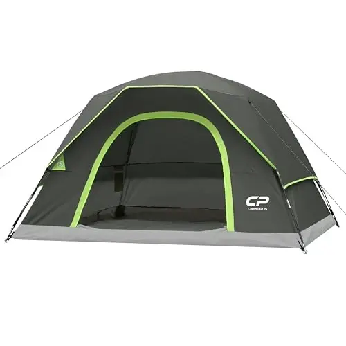 CAMPROS CP Tents for Camping 2/4/6 Person Tent Waterproof Windproof Double Layer Camping Tent, Easy Setup Dome Tent with Large Mesh Windows & Wider Door for Outdoor Camping & Hiking 