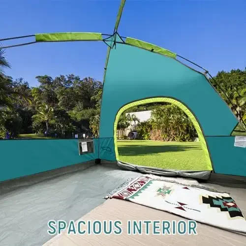 CAMPROS CP Tents for Camping 2/4/6 Person Tent Waterproof Windproof Double Layer Camping Tent, Easy Setup Dome Tent with Large Mesh Windows & Wider Door for Outdoor Camping & Hiking - 3