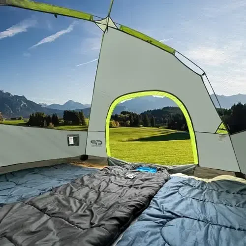 CAMPROS CP Tents for Camping 2/4/6 Person Tent Waterproof Windproof Double Layer Camping Tent, Easy Setup Dome Tent with Large Mesh Windows & Wider Door for Outdoor Camping & Hiking - 3