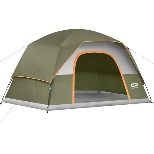 CAMPROS CP Tents for Camping 2/4/6 Person, Waterproof Windproof Dome Tent | Camping Tents with Rainfly Easy Setup in 5 Mins, Portable Tents with Mesh Window & Carry Bag for Outdoor Camping Backyard - 1